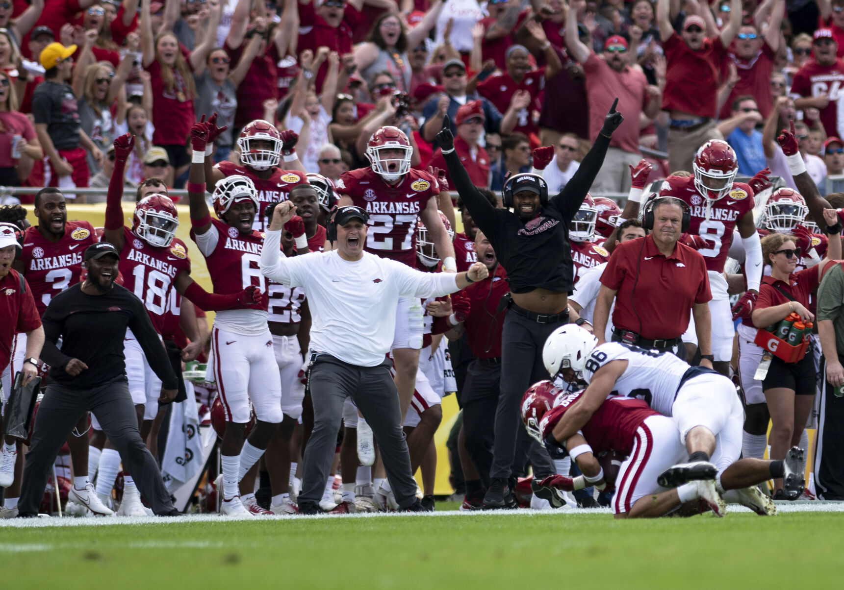 Outback Bowl 2022, Arkansas interception